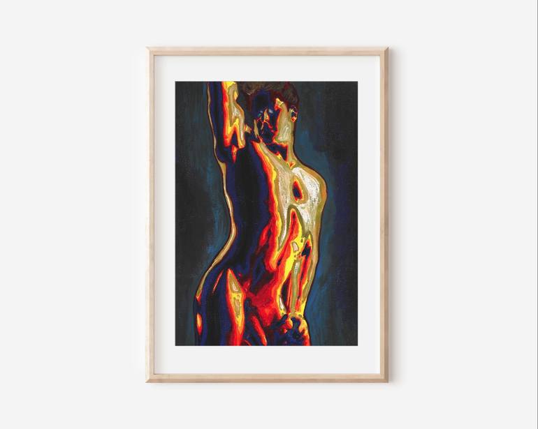 Original Fine Art Nude Painting by Zak Mohammed