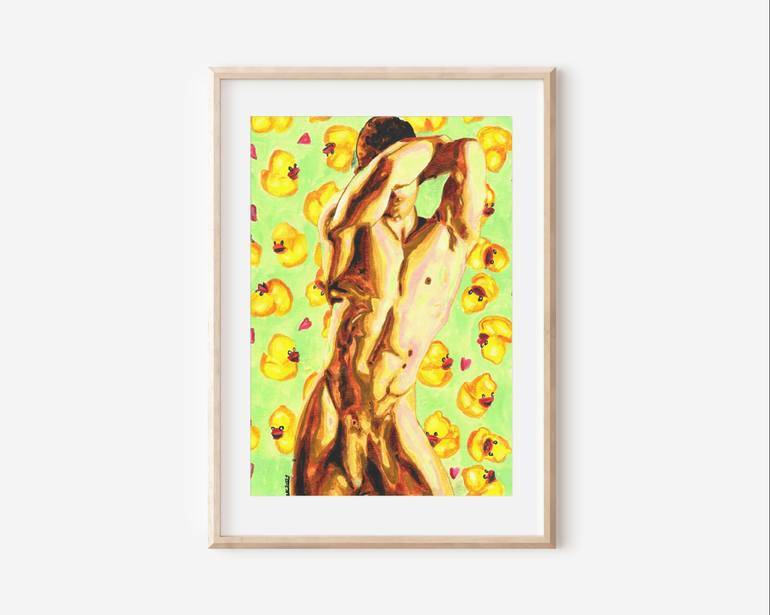 Original Modern Nude Painting by Zak Mohammed