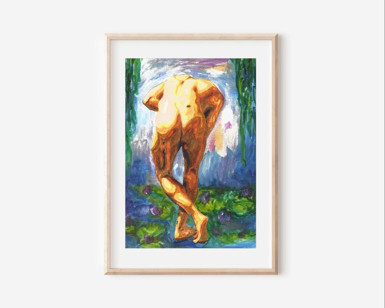 Original Abstract Nude Painting by Zak Mohammed