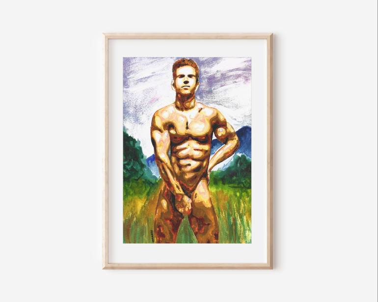 Original Modern Nude Painting by Zak Mohammed