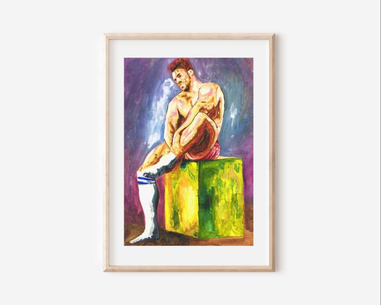 Original Modernism Nude Painting by Zak Mohammed