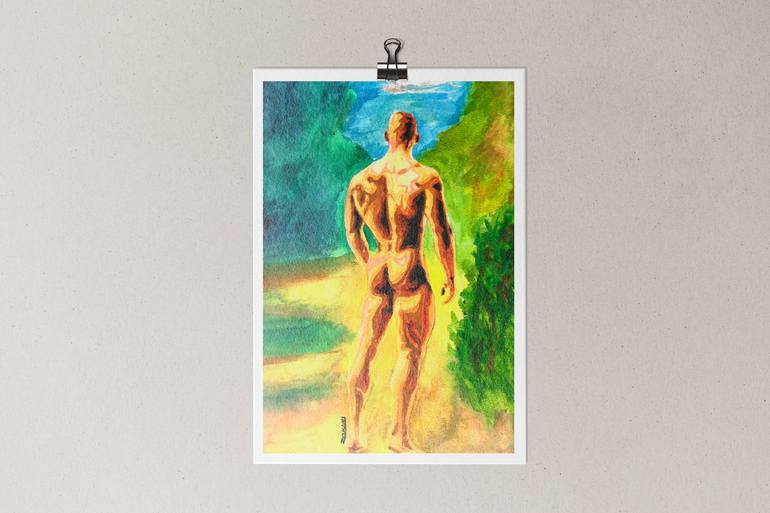 Original Abstract Nude Painting by Zak Mohammed