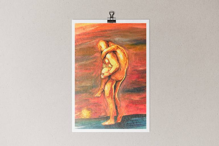 Original Fine Art Nude Painting by Zak Mohammed