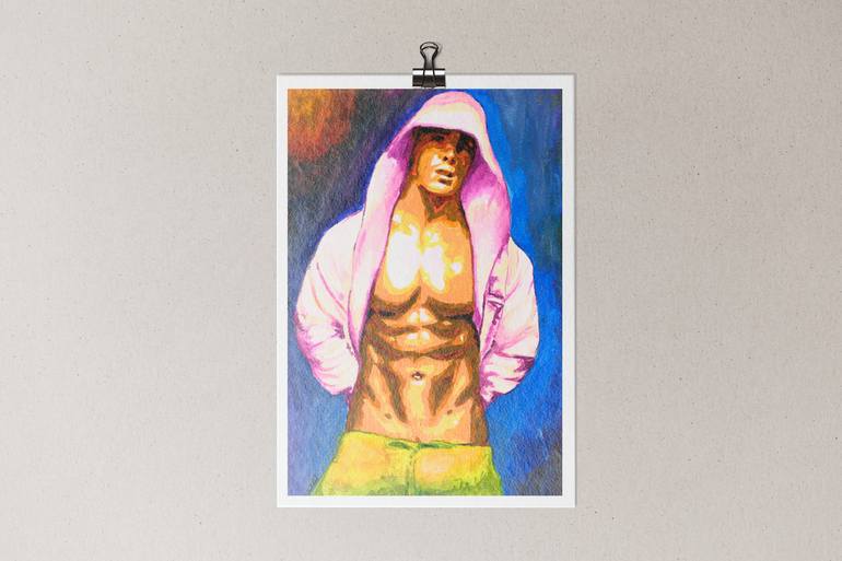 Original Abstract Nude Painting by Zak Mohammed