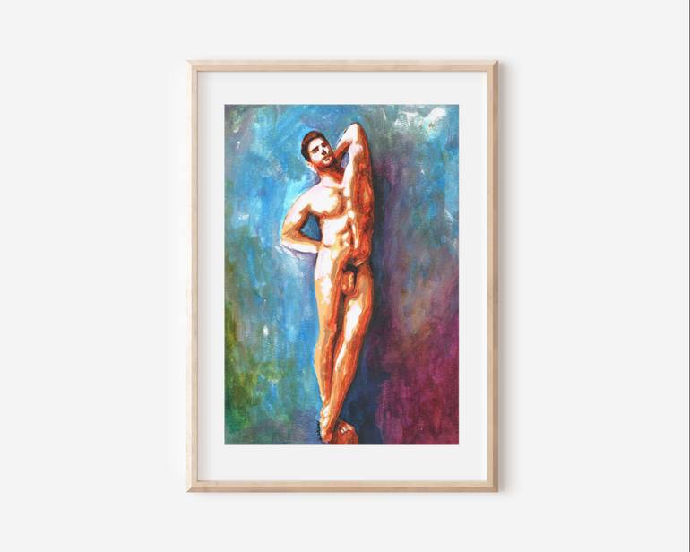 Original Modernism Nude Painting by Zak Mohammed