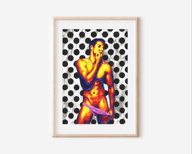 Original Pop Art Nude Painting by Zak Mohammed