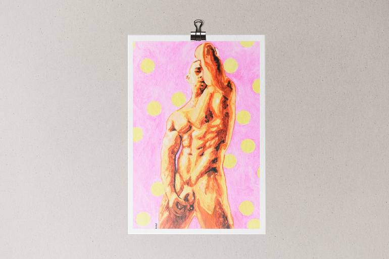 Original Pop Art Nude Painting by Zak Mohammed