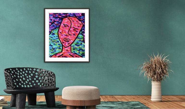 Original Fauvism Abstract Painting by Karen Burwell