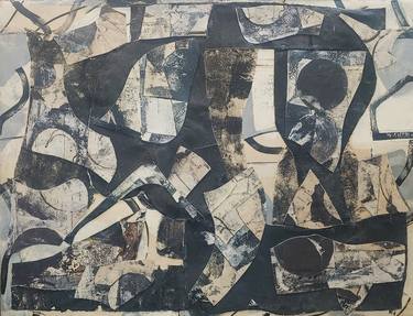 Original Black & White Abstract Mixed Media by Matthew Dibble