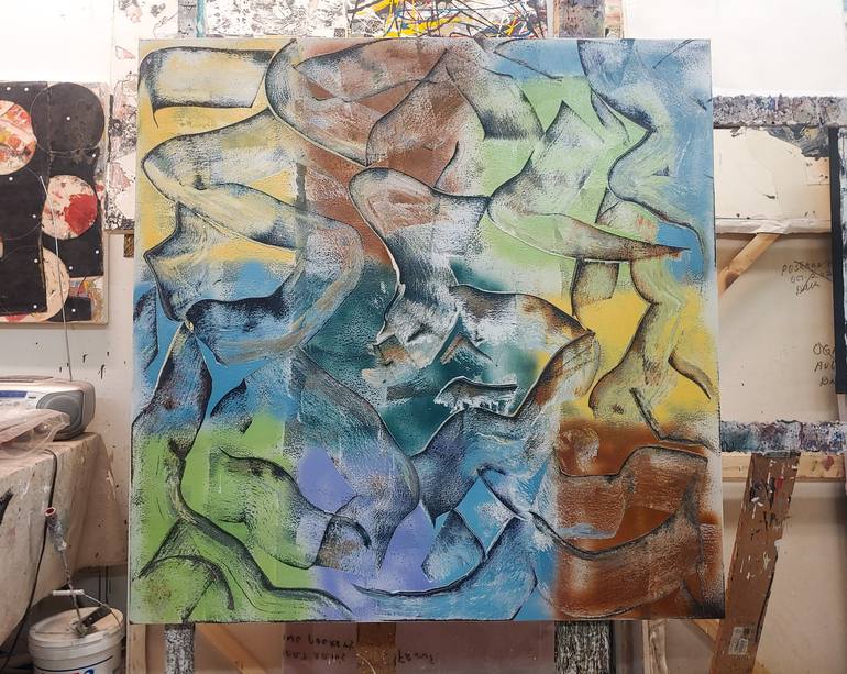 Original Abstract Expressionism Abstract Painting by Matthew Dibble