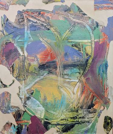 Original Abstract Expressionism Abstract Collage by Matthew Dibble