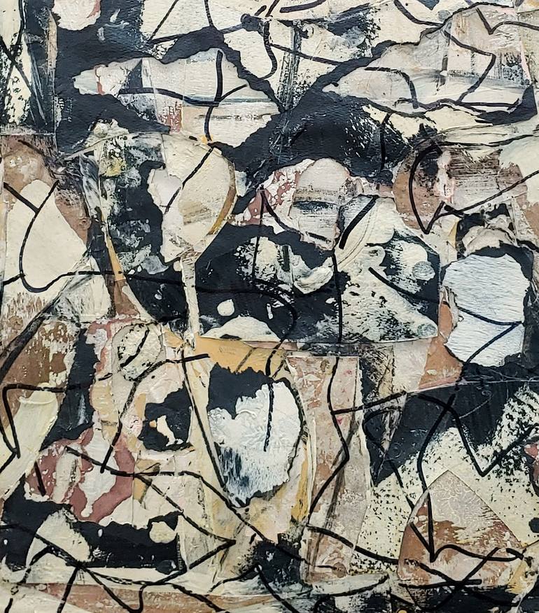 Original Abstract Expressionism Abstract Collage by Matthew Dibble