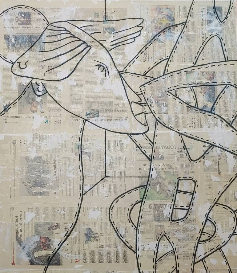 Original Contemporary Abstract Drawings by Matthew Dibble