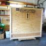 Custom shipping crate made by Dibble Construction, LLC.