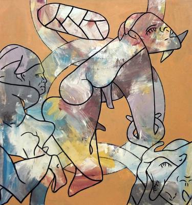 Original Figurative Abstract Paintings by Matthew Dibble