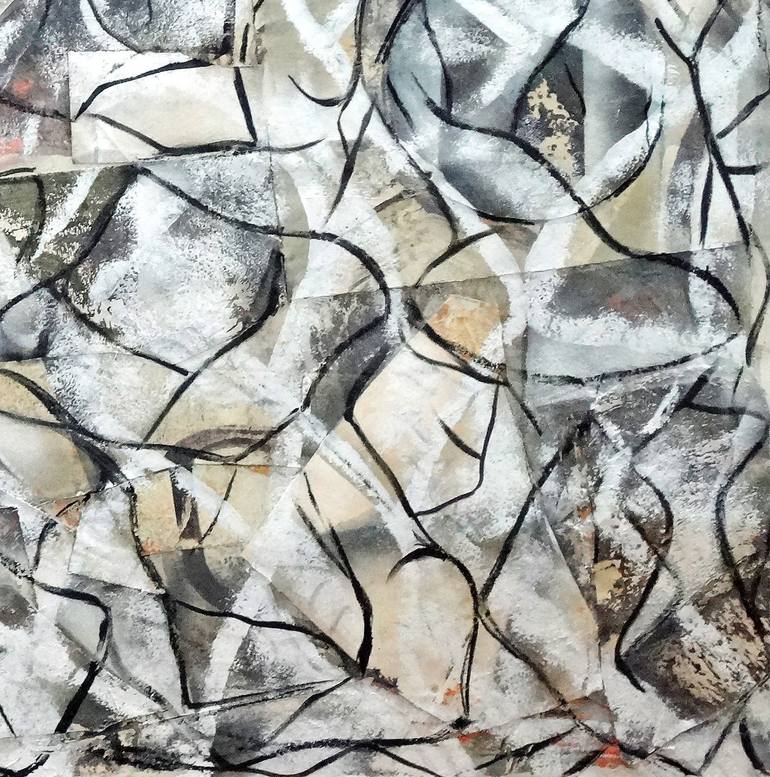 Original Abstract Expressionism Abstract Collage by Matthew Dibble