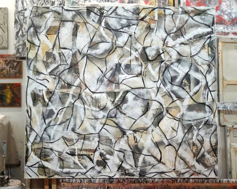 Original Abstract Expressionism Abstract Collage by Matthew Dibble