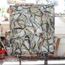 Gestural abstraction on stretched canvas. Ships in a crate with hardware included.