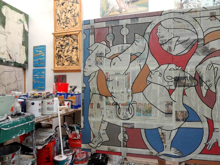 Original Figurative Abstract Painting by Matthew Dibble