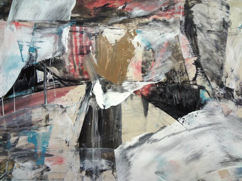 Original Abstract Expressionism Abstract Collage by Matthew Dibble