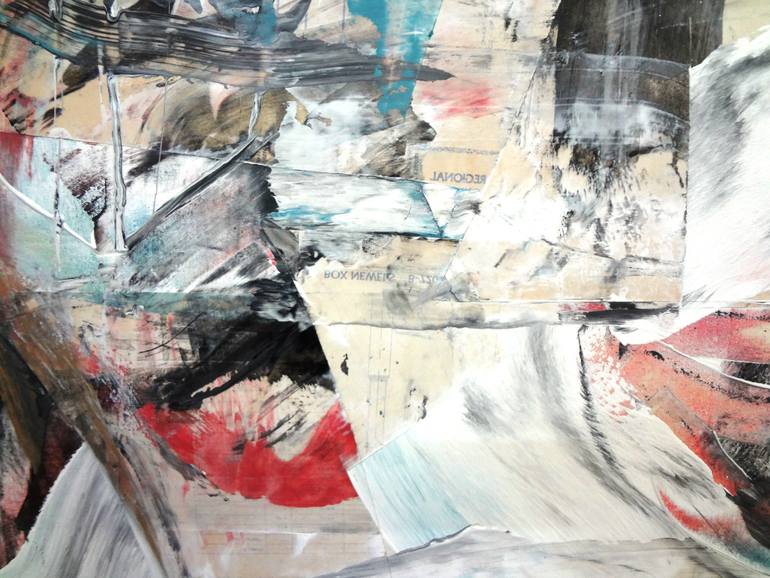 Original Abstract Expressionism Abstract Collage by Matthew Dibble