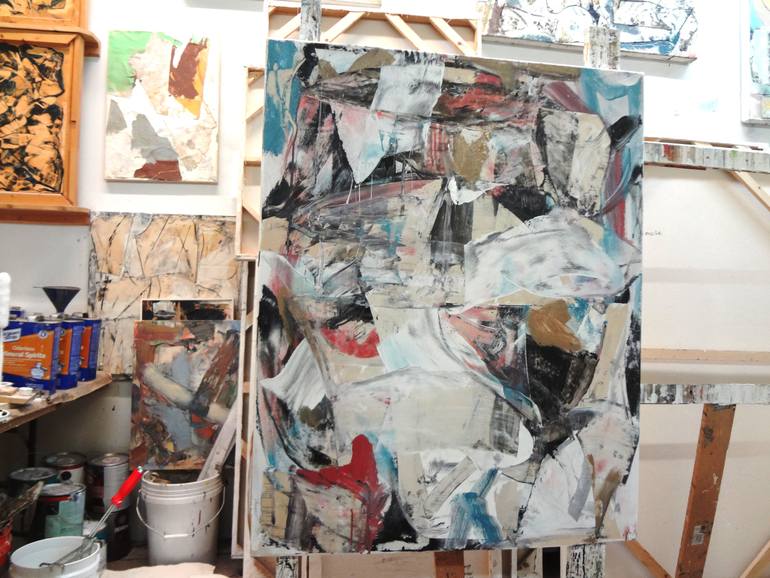 Original Abstract Expressionism Abstract Collage by Matthew Dibble