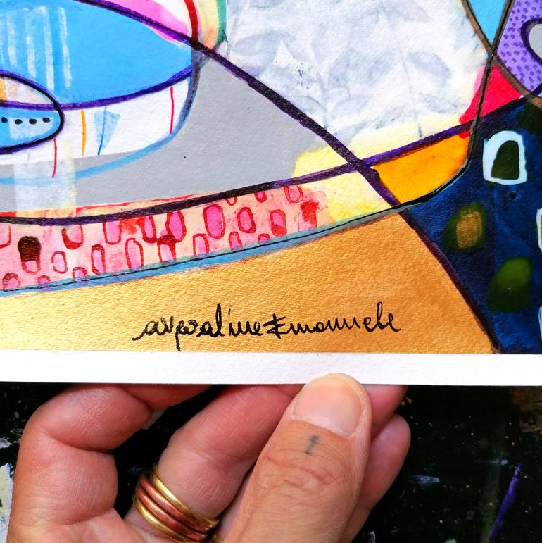 Original Cubism Religion Painting by Emanuele Bevilacqua