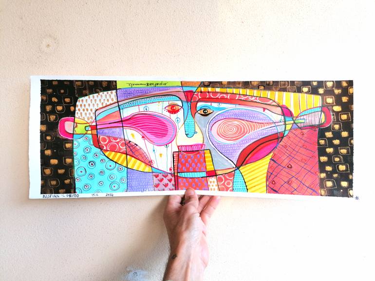 Original Cubism People Painting by Emanuele Bevilacqua