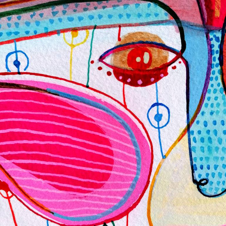 Original Cubism People Painting by Emanuele Bevilacqua