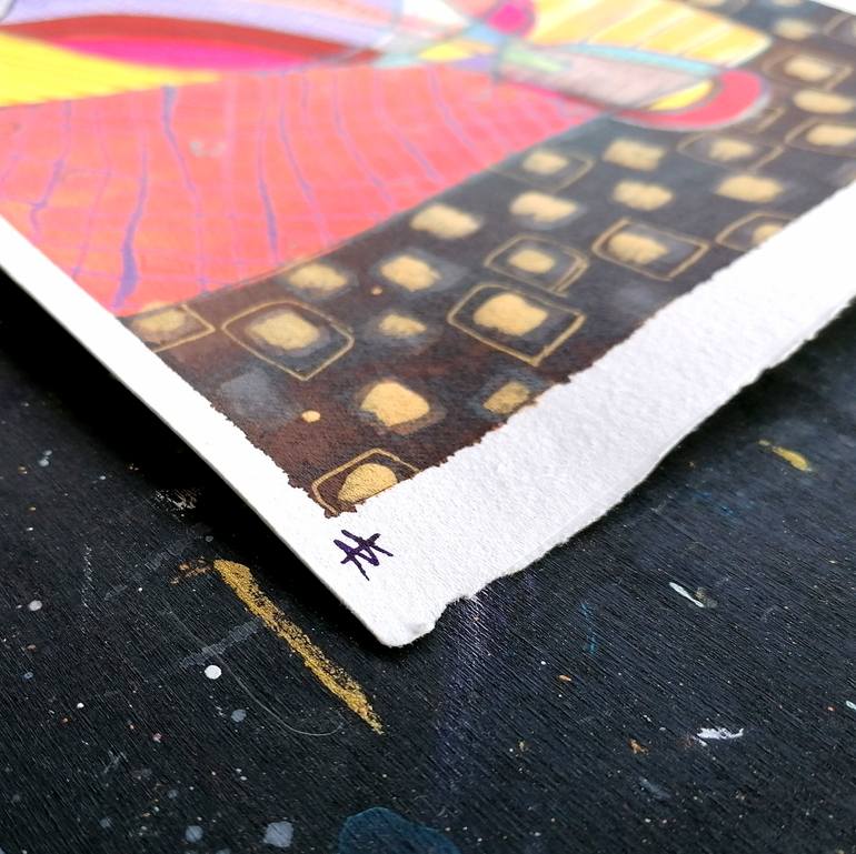 Original Cubism People Painting by Emanuele Bevilacqua