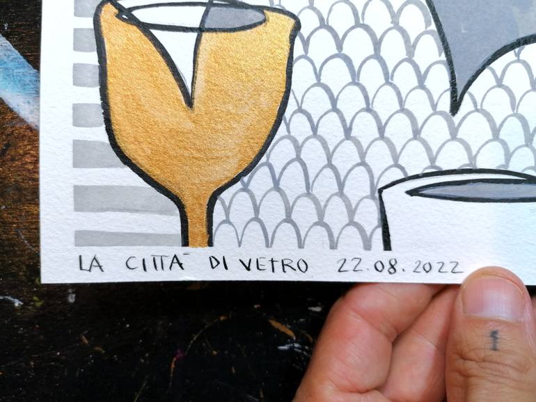 Original Cubism Food & Drink Painting by Emanuele Bevilacqua