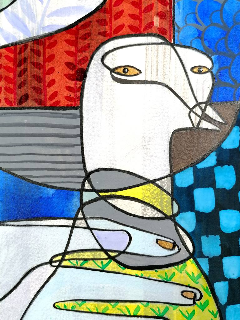 Original Cubism Pop Culture/Celebrity Painting by Emanuele Bevilacqua