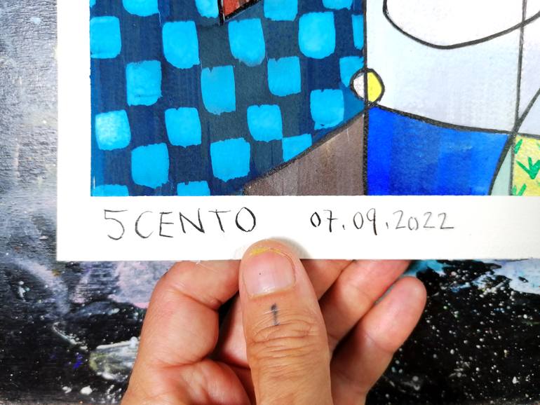 Original Cubism Pop Culture/Celebrity Painting by Emanuele Bevilacqua