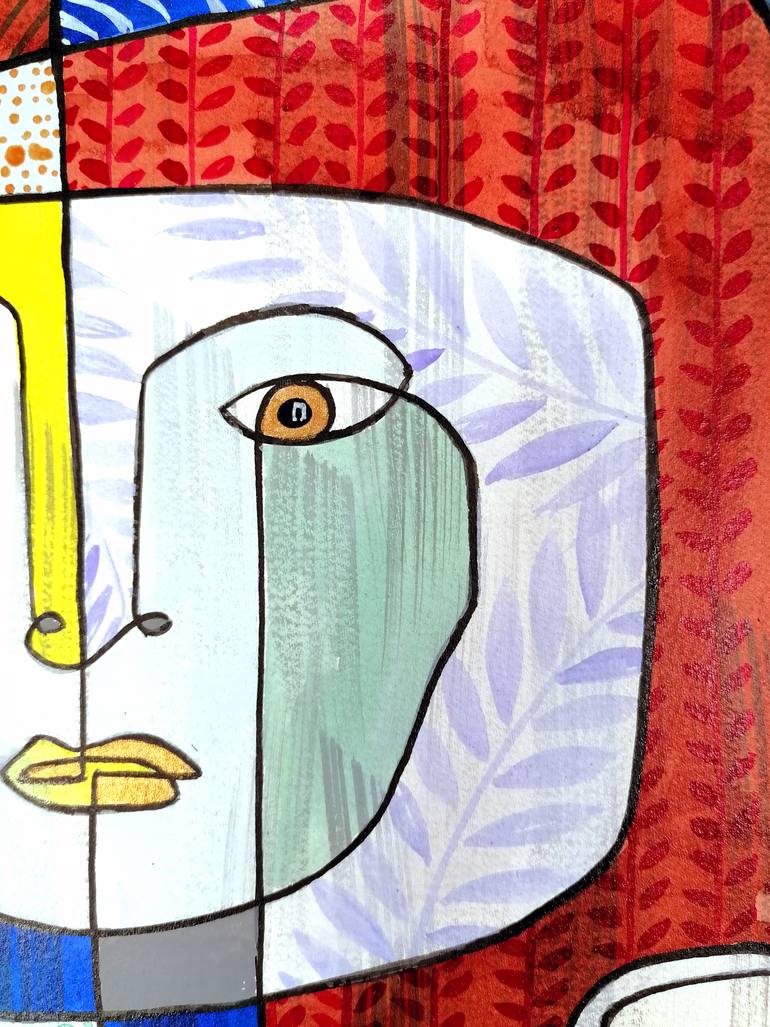 Original Cubism Pop Culture/Celebrity Painting by Emanuele Bevilacqua