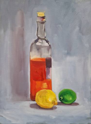 Still life with a bottle thumb
