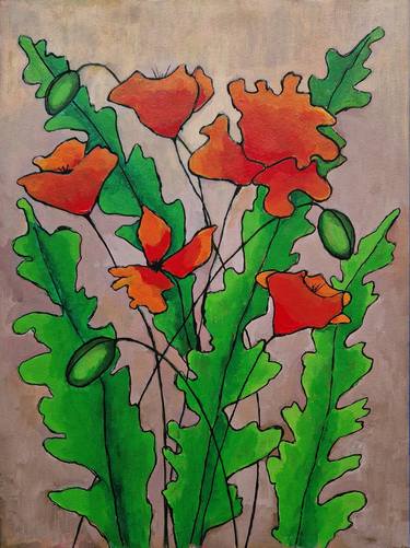 Original Abstract Expressionism Floral Paintings by Tatiana Karchevskaya