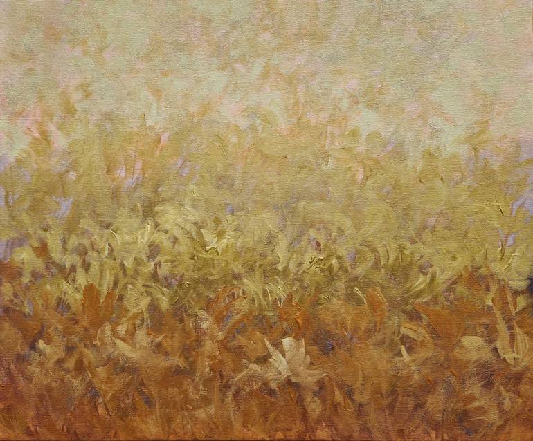 Mysterious landscape in gold (2) Original Painting by tatiana karchevskaya