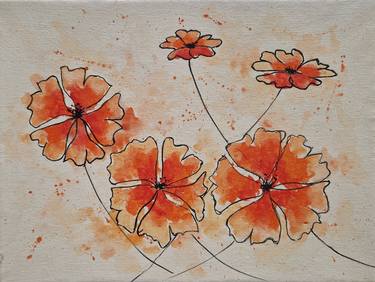 Original Abstract Floral Paintings by Tatiana Karchevskaya