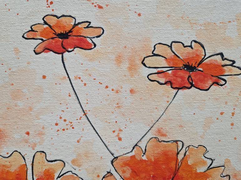 Original Abstract Floral Painting by Tatiana Karchevskaya