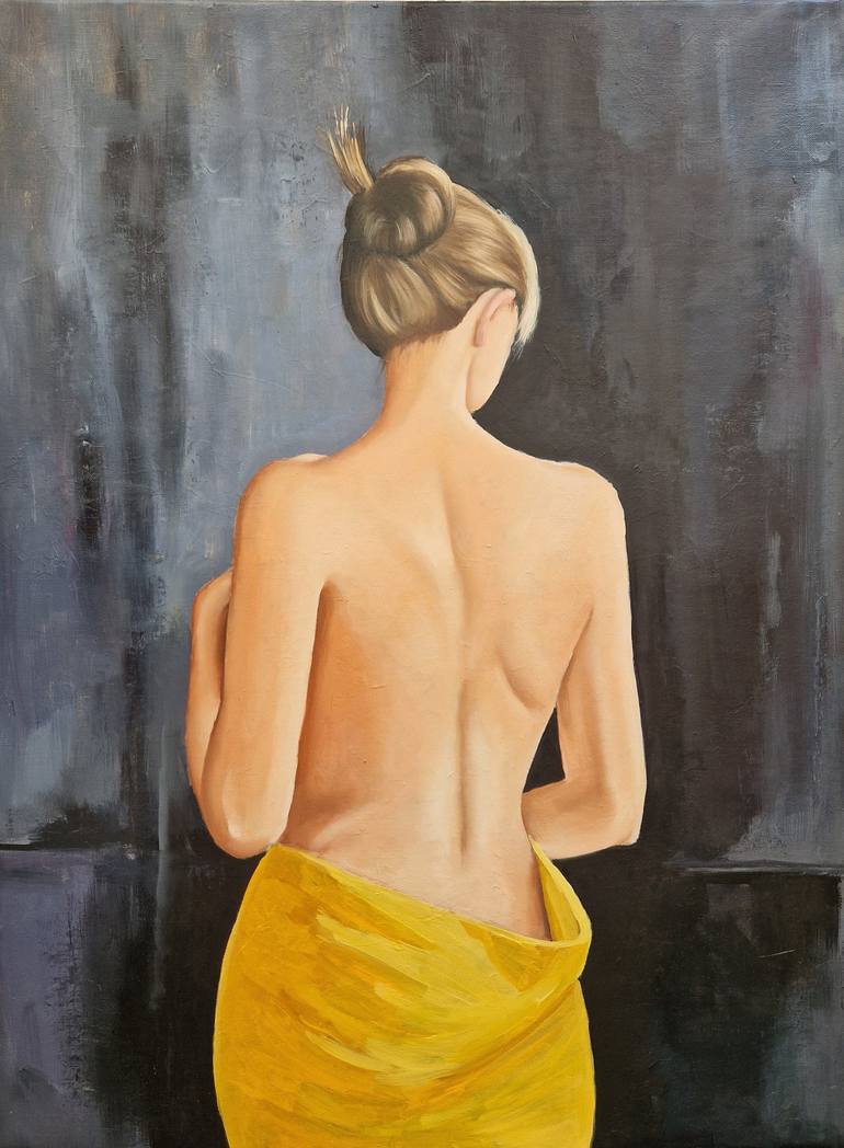 Original Expressionism Nude Painting by Tatiana Karchevskaya