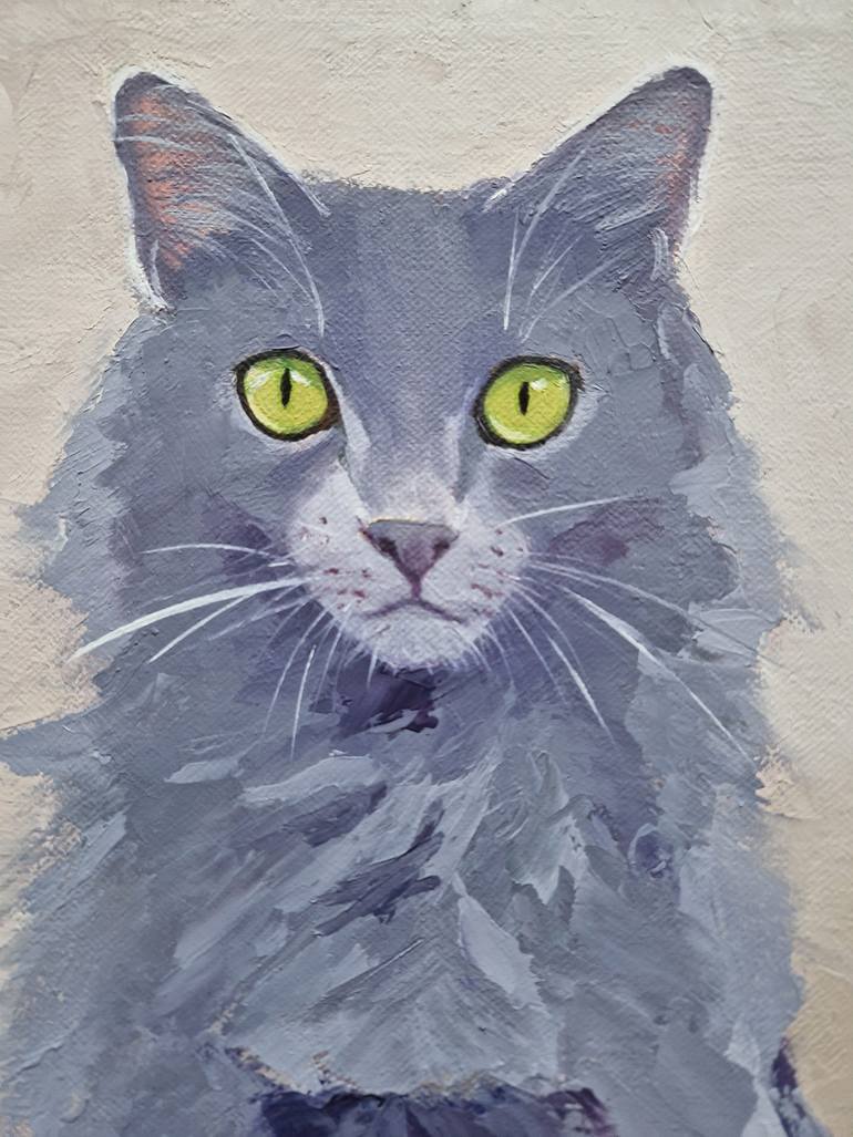 Original Figurative Cats Painting by Tatiana Karchevskaya