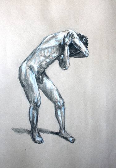 Original Figurative Nude Drawings by Joe Dawson