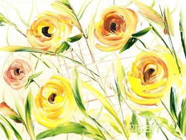 Print of Abstract Expressionism Botanic Paintings by Elena Artgent