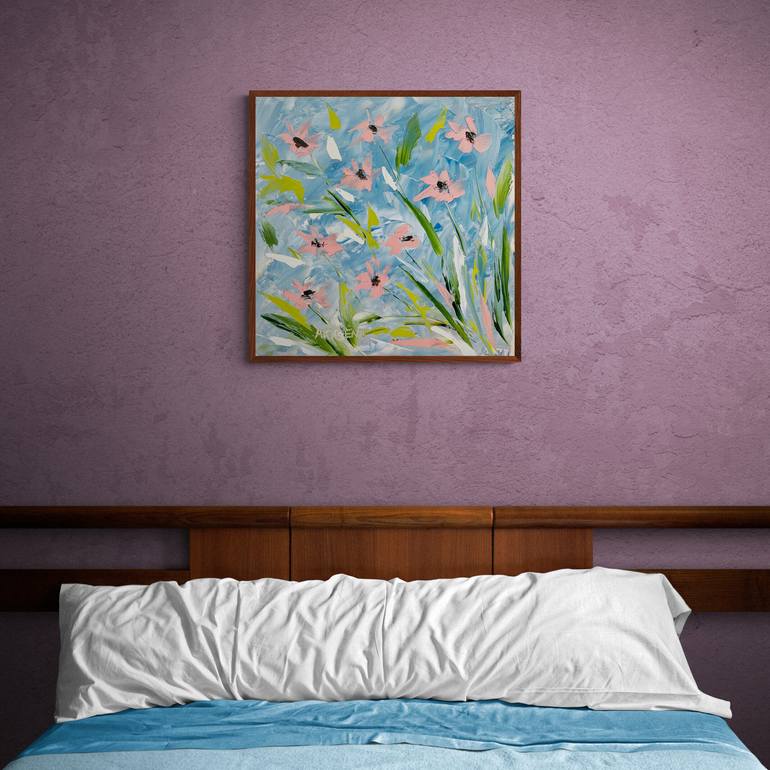 Original Abstract Botanic Painting by Elena Artgent