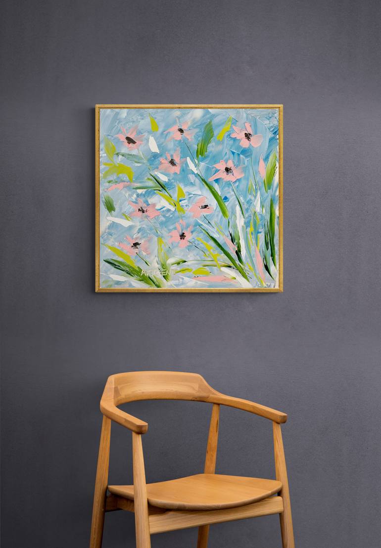 Original Abstract Botanic Painting by Elena Artgent
