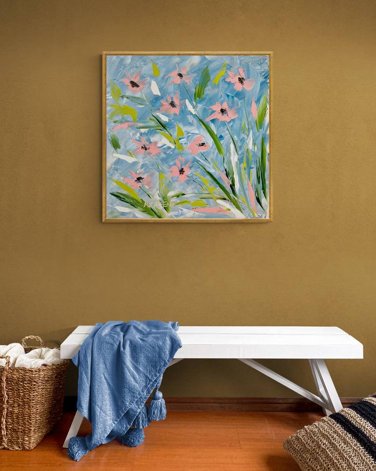 Original Abstract Botanic Painting by Elena Artgent