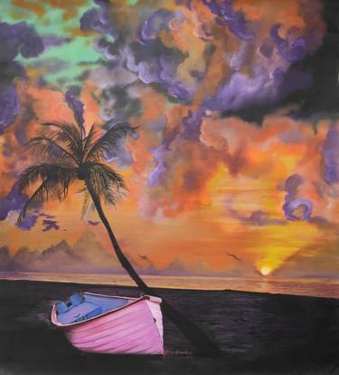 Original Photorealism Boat Paintings by Payal Prakash