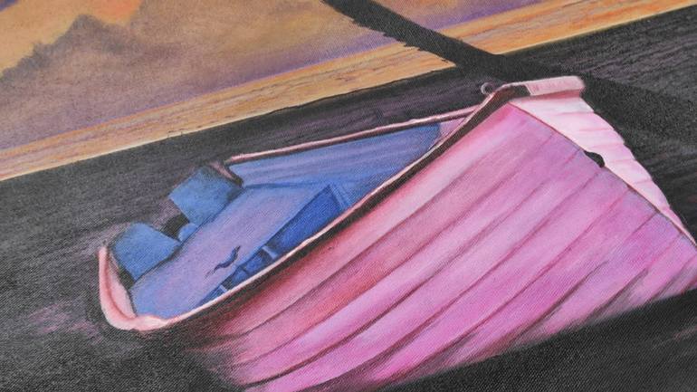 Original Photorealism Boat Painting by Payal Prakash