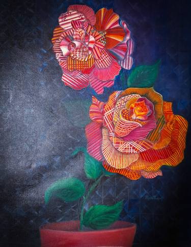 Original Abstract Floral Paintings by Payal Prakash