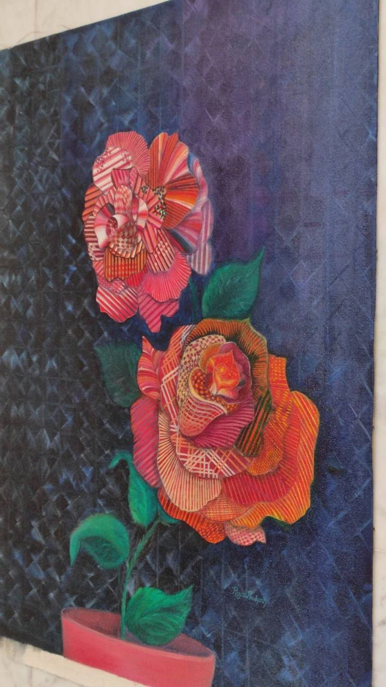Original Abstract Floral Painting by Payal Prakash